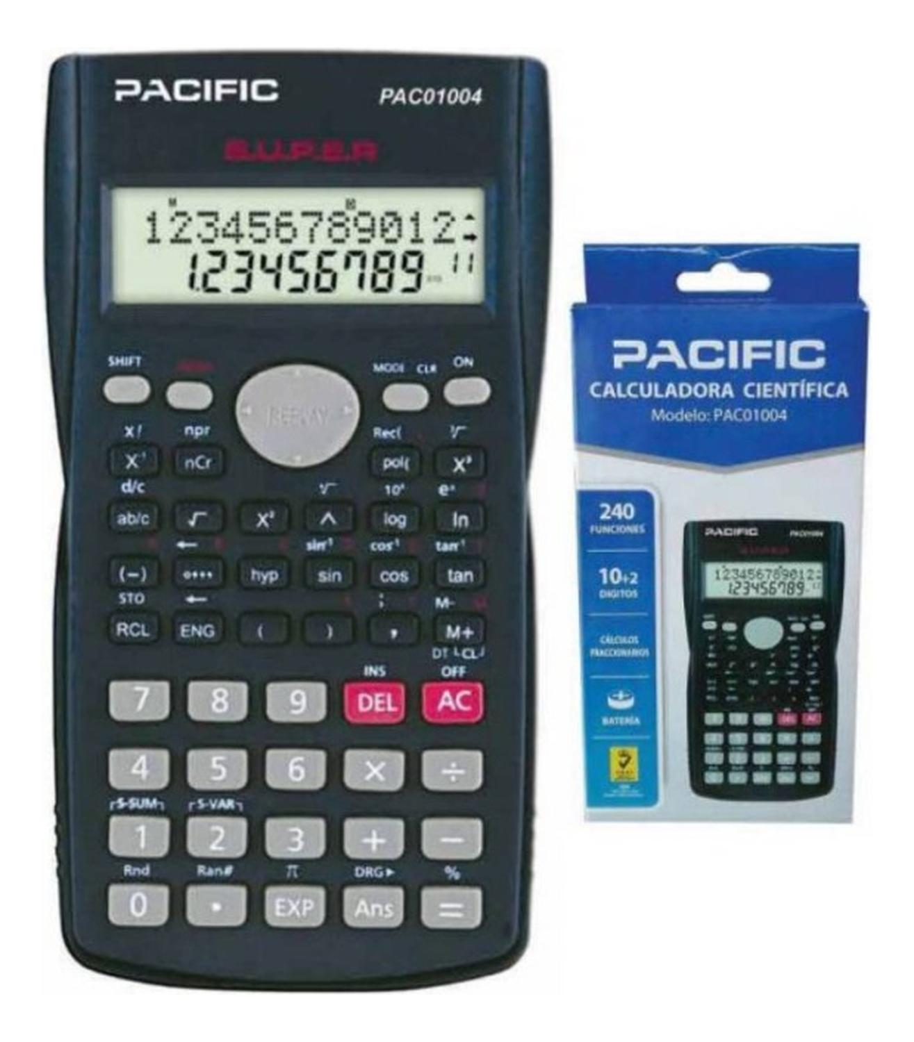 CALCULADORA PACIFIC CIENTIFICA PAC01004 240FUN 12DIGITOS - 2