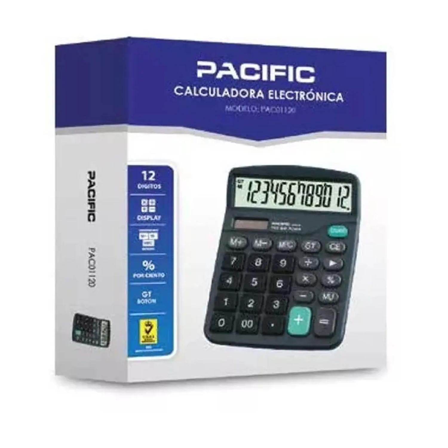 CALCULADORA PACIFIC ELECTRÓNICA PAC01120 12 DIGITOS - 2
