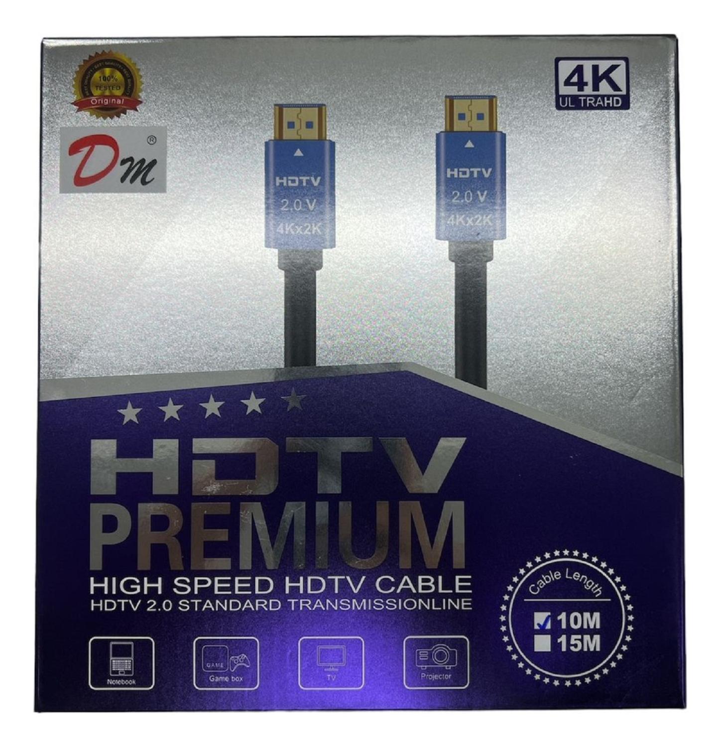 CABLE DM HI 10 MTRS 2.0 4K PREMIUM - 2