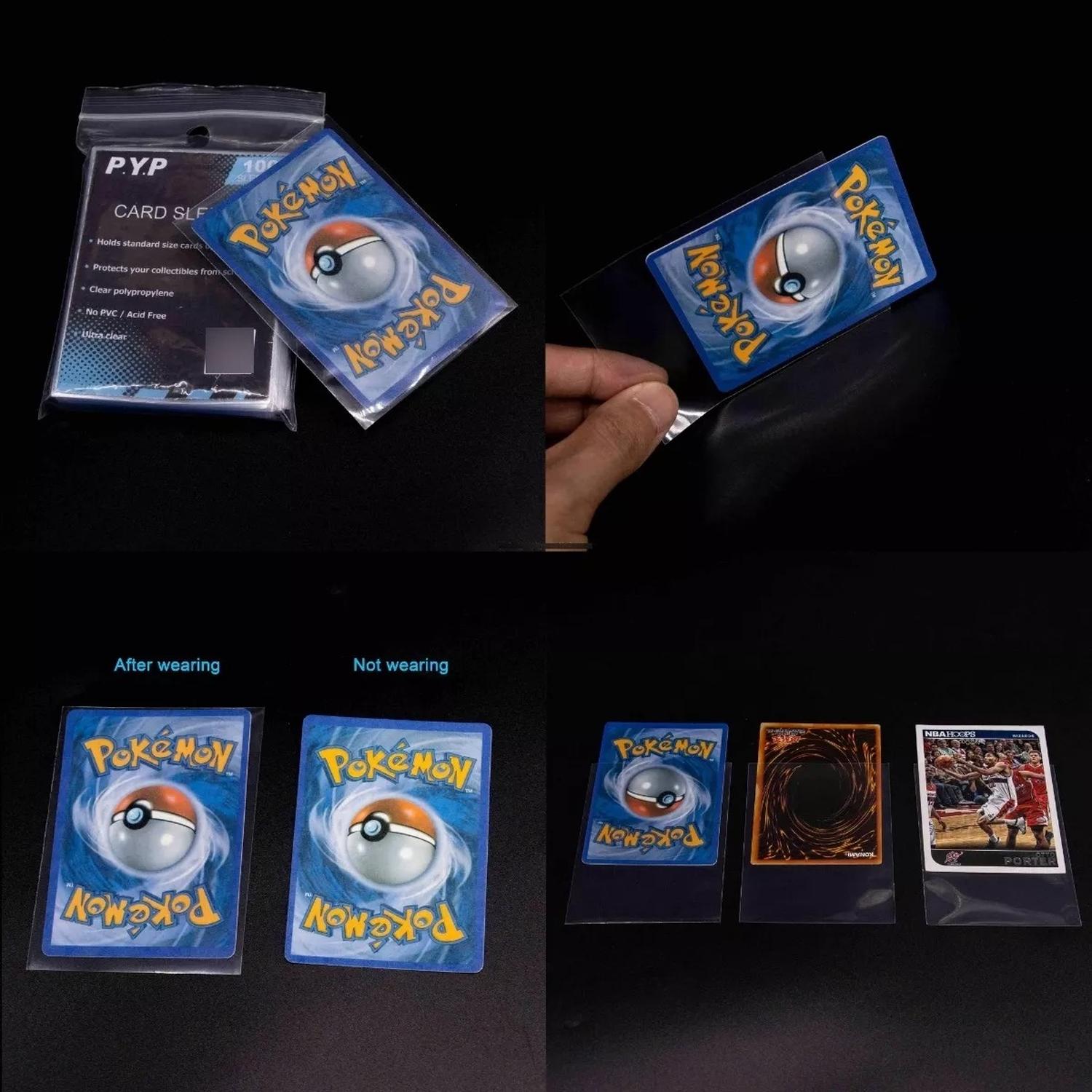 100 FUNDAS PROTECTORAS CARTAS TCG AJUSTE PERFECTO 66X91MM - 6