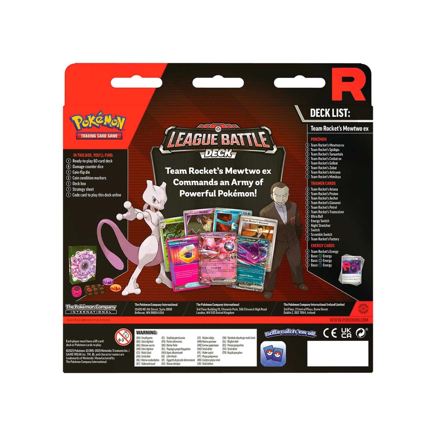 POKEMON TEAM ROCKET MEWTWO EX LEAGUE BATTLE DECK INGLES - 2