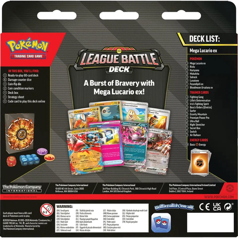CARTAS POKEMON MAZO MEGA LUCARIO EX INGLES - 2