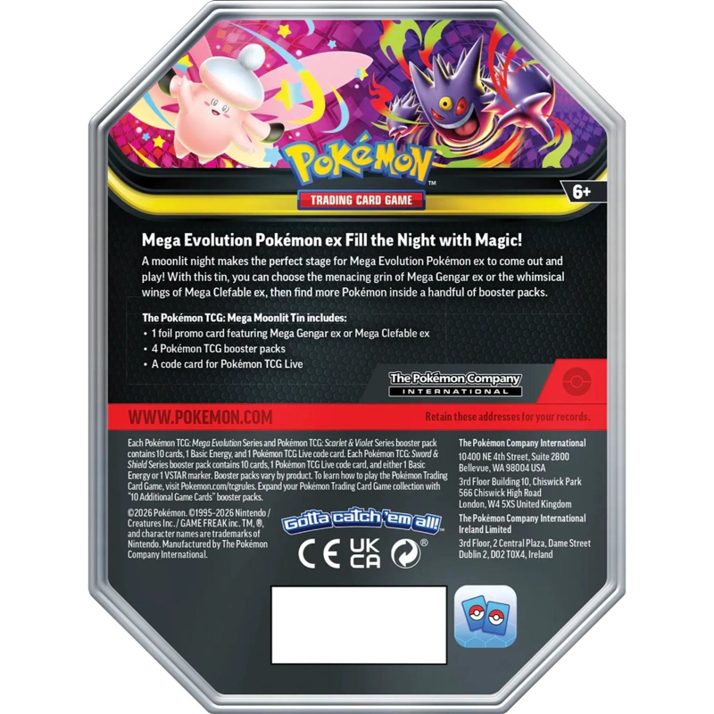 PACK 2 TIN MEGA GENGAR EX Y CLEFABLE EX INGLES - 2