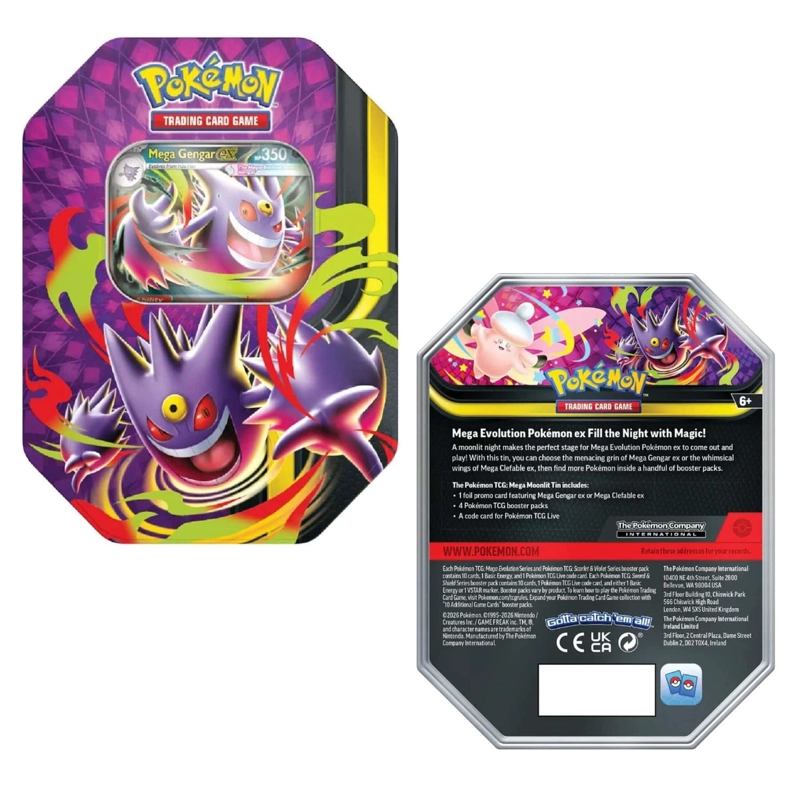 PACK 2 TIN MEGA GENGAR EX Y CLEFABLE EX INGLES - 4