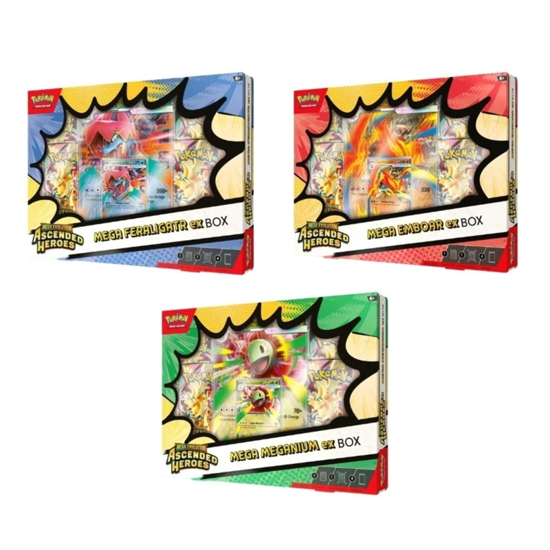 CARTAS POKEMON PACK 3 BOX ASCENDED HEROES MEGA EX ESPAÑOL - 2
