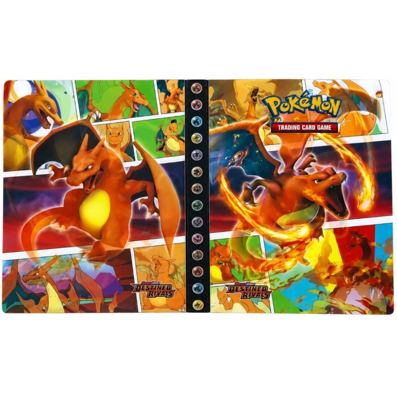 ALBUM CARTAS POKEMON CHARIZARD 240 MAS 20 CARTAS HOLO O REVERSE - 1