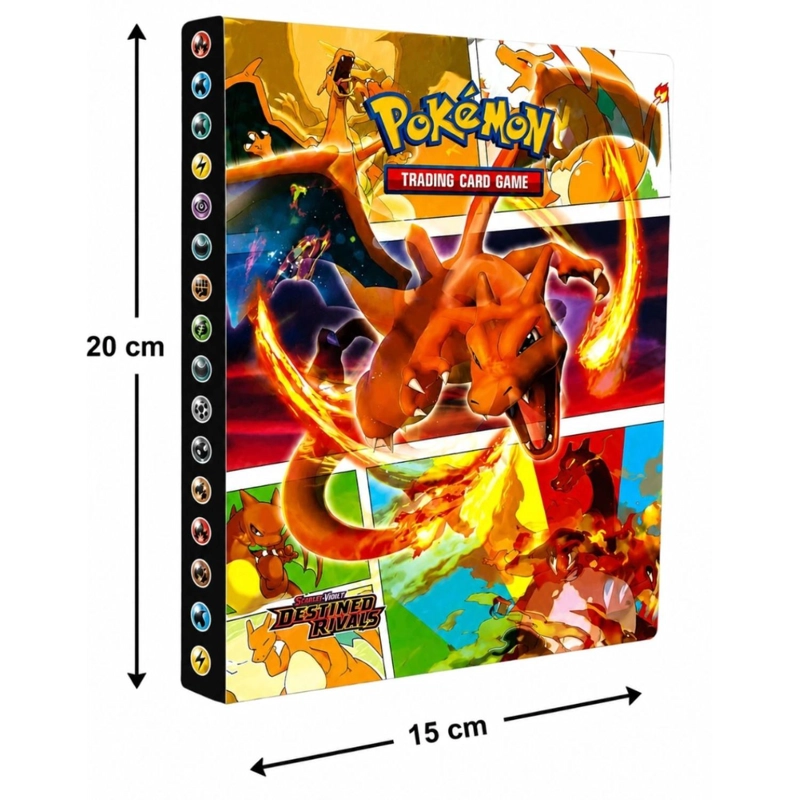 ALBUM CARTAS POKEMON CHARIZARD 240 MAS 20 CARTAS HOLO O REVERSE - 2