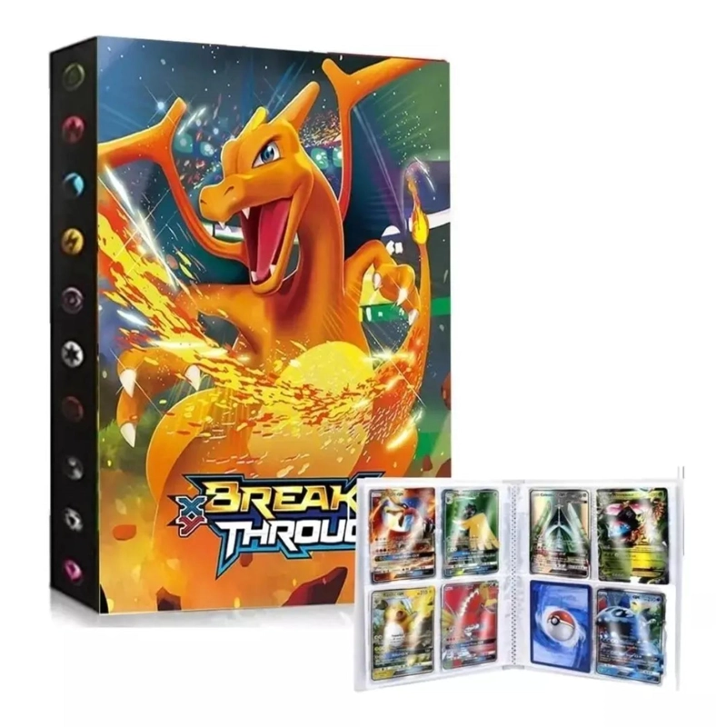ALBUM CARTAS POKEMON CHARIZARD 240 MAS 20 CARTAS HOLO O REVERSE - 4