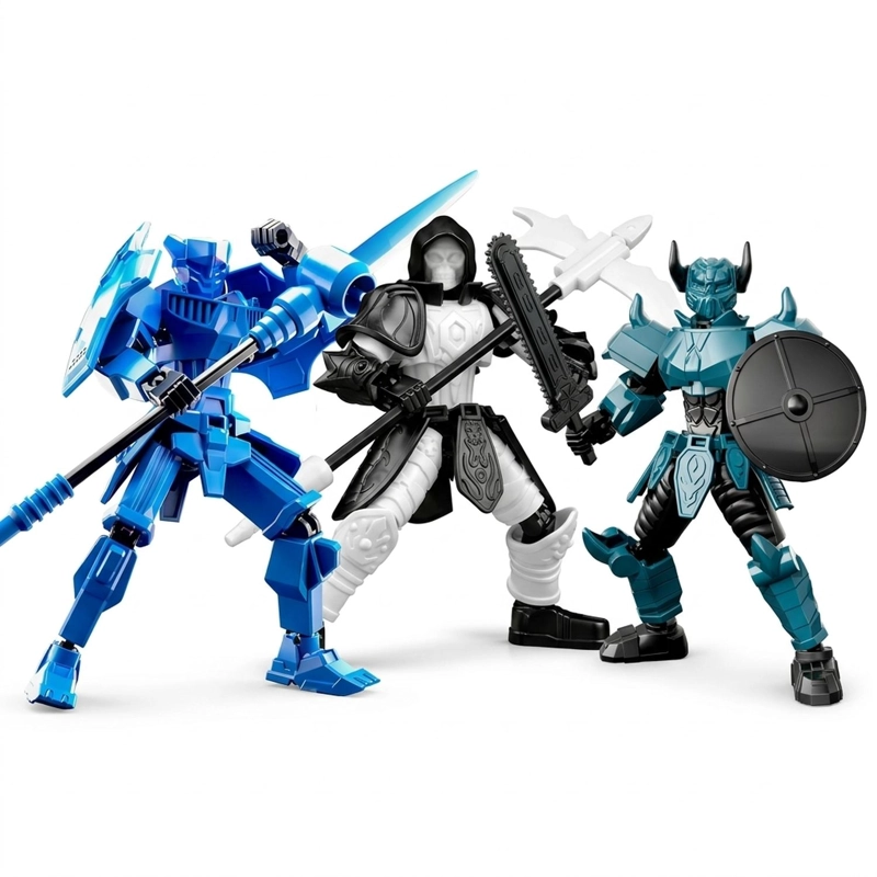 PACK 3 GERREROS FIGURAS DE ACCION 15 CM ARTICULADAS - 1