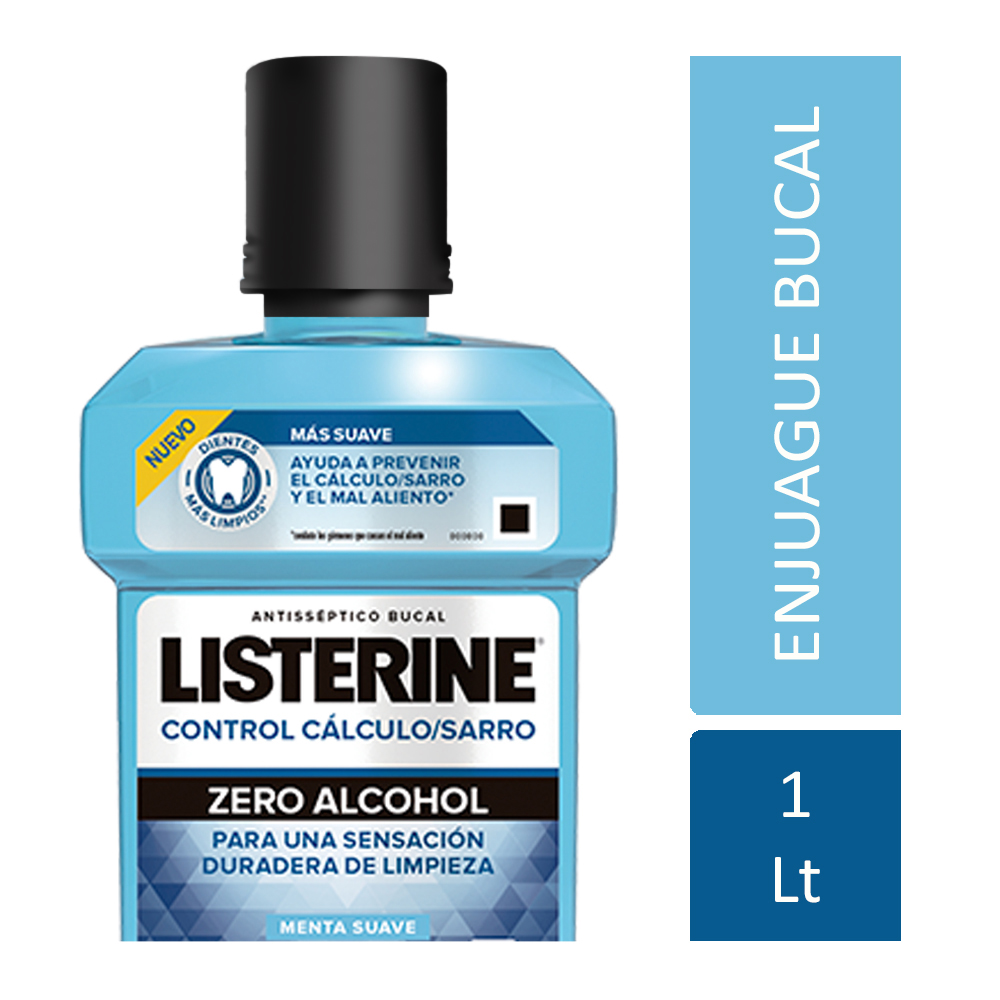 ENJUAGUE BUCAL LISTERINE CONTROL SARRO ZERO ALCOHOL X 1LT - 1