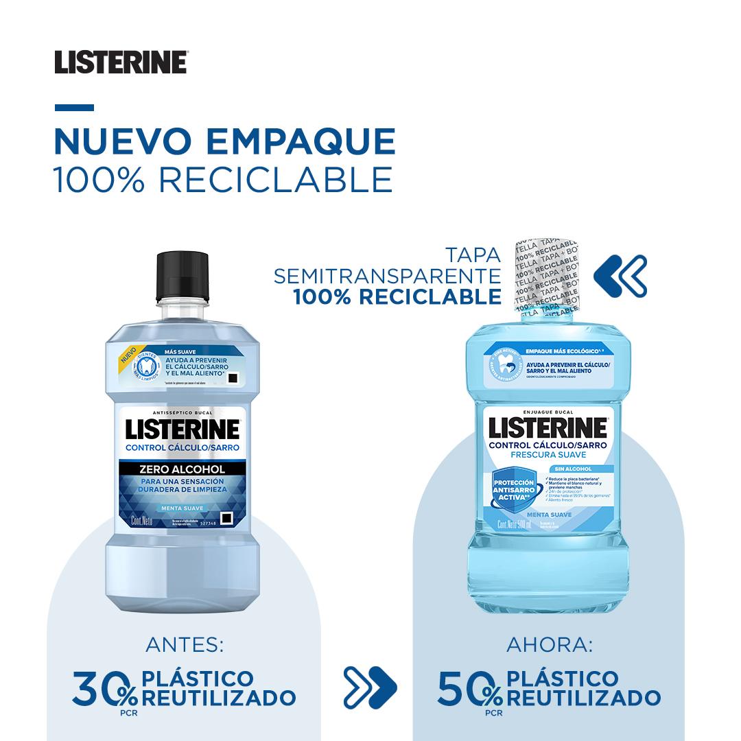 ENJUAGUE BUCAL LISTERINE CONTROL SARRO ZERO ALCOHOL X 1LT - 4