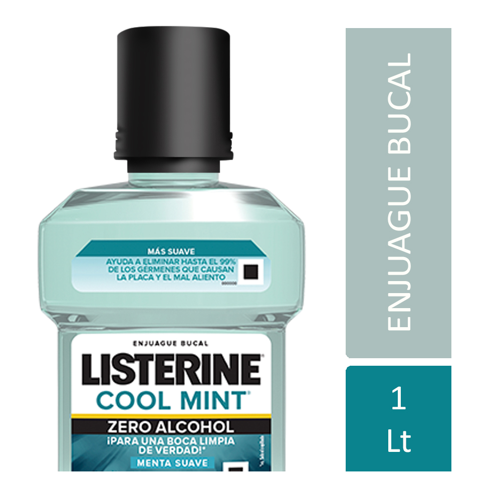 ENJUAGUE BUCAL LISTERINE COOL MINT ZERO ALCOHOL X 1 LT - 1