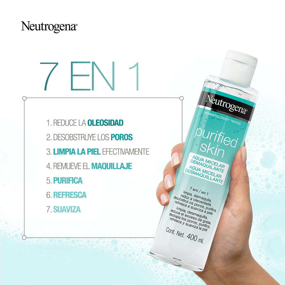 LIMPIADOR ROSTRO NEUTROGENA 400 ML SKIN AGUA PURIFICADA MICELAR - 2