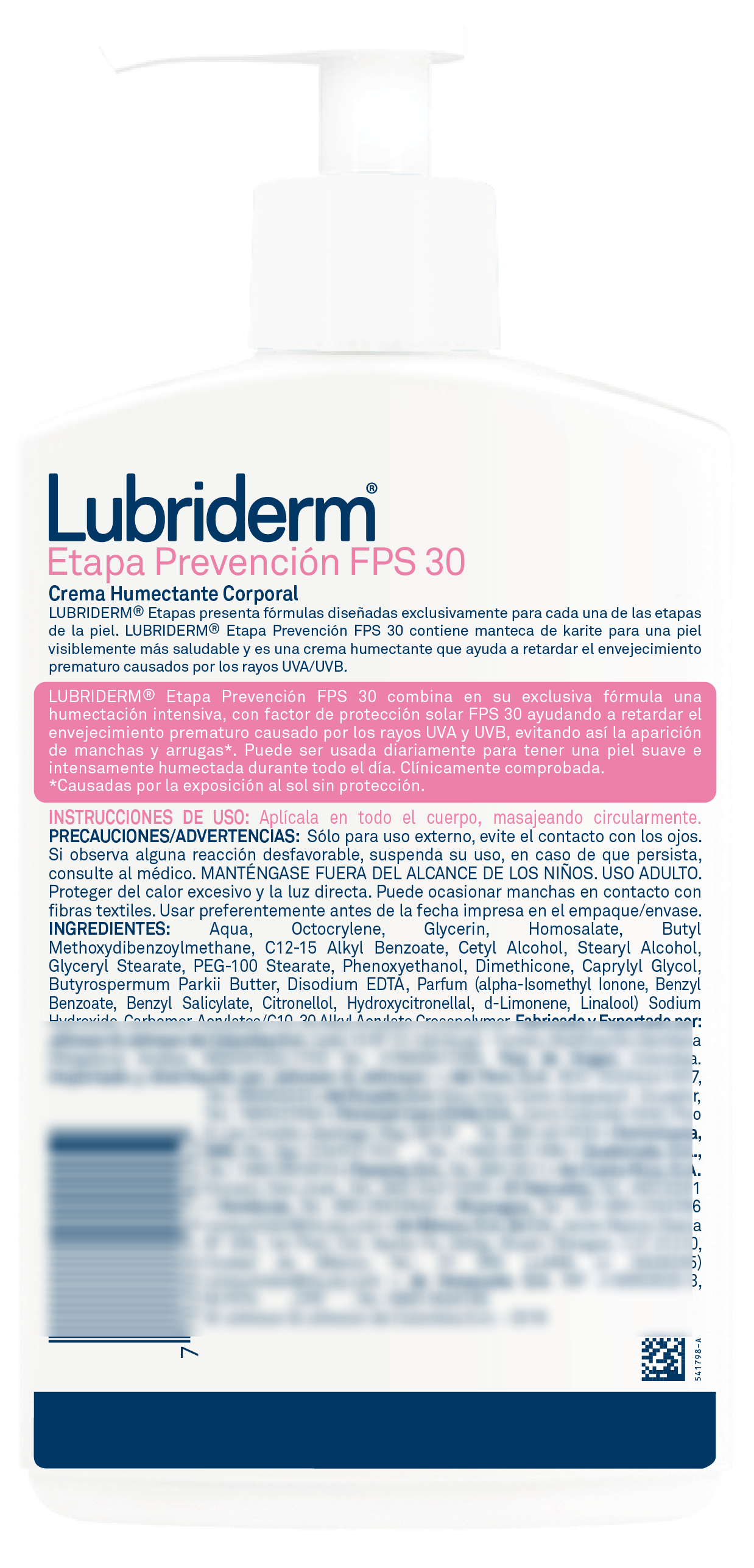 HIDRATANTE CUERPO LUBRIDERM® SPF 30 750 ML PREVENCION UV30 - 2