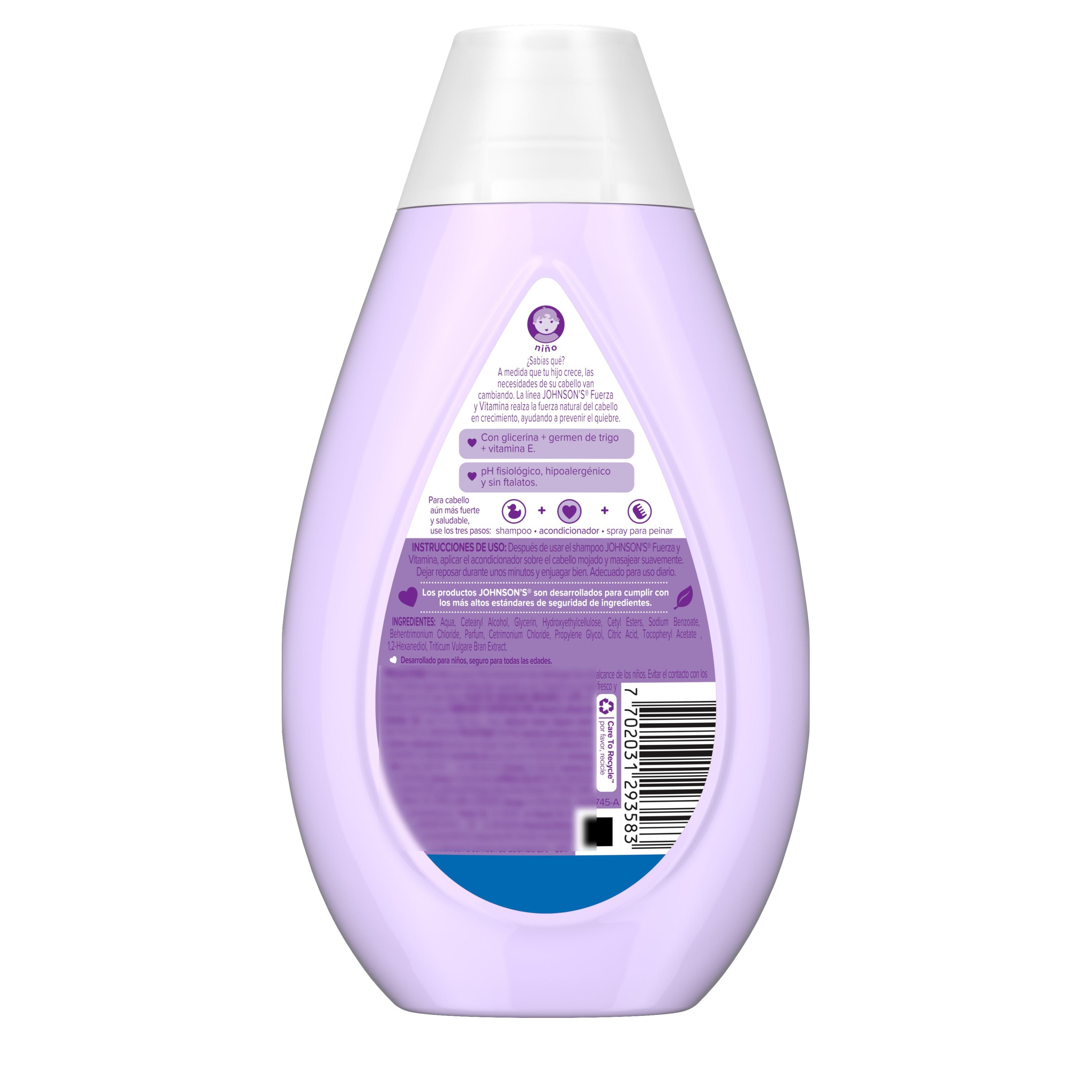 ACONDICIONADOR NIÑOS JOHNSON'S® FUERZA Y VITAMINA 400 ML - 2