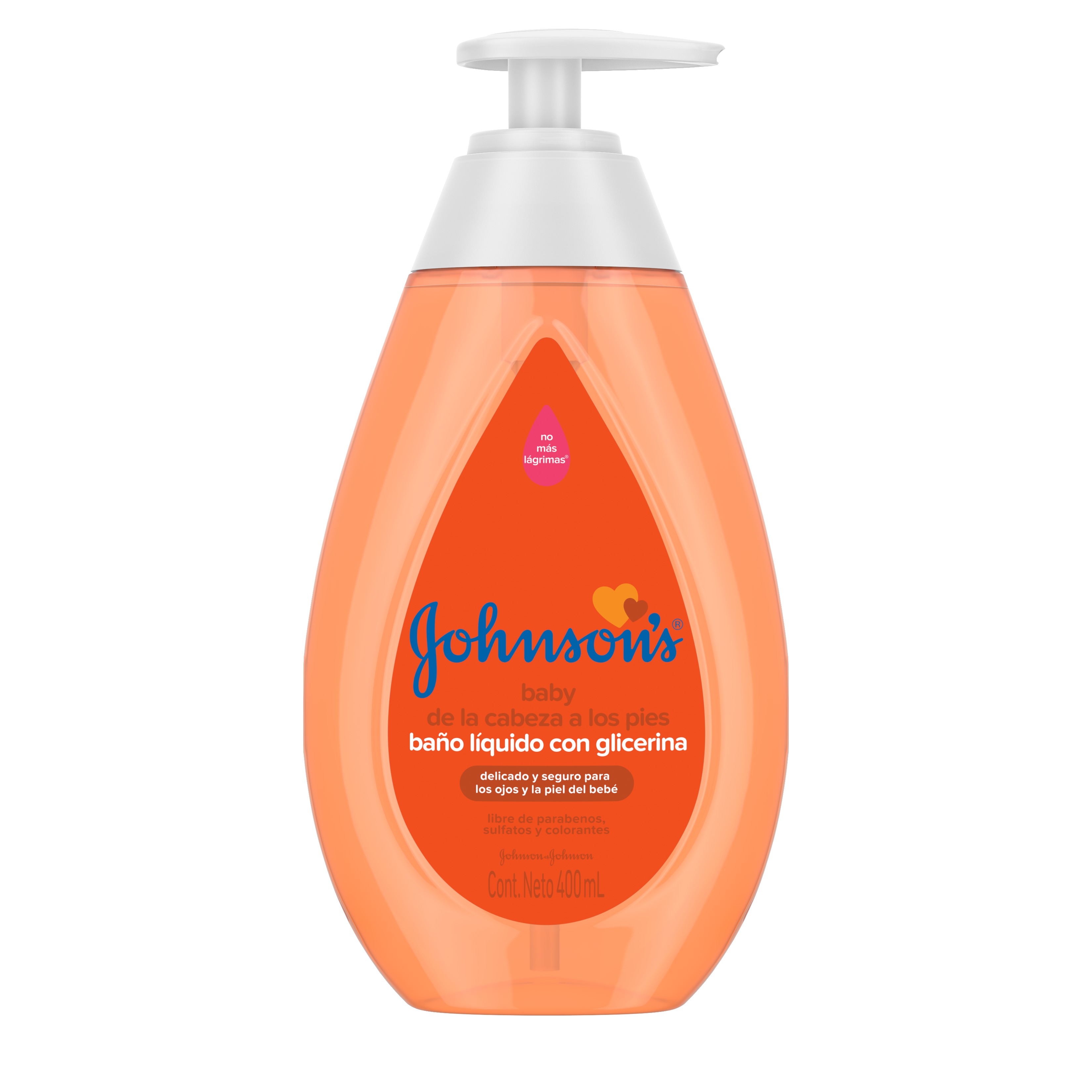 JABON LIQUIDO BEBE JOHNSON'S DE LA CABEZA A LOS PIES 400 ML