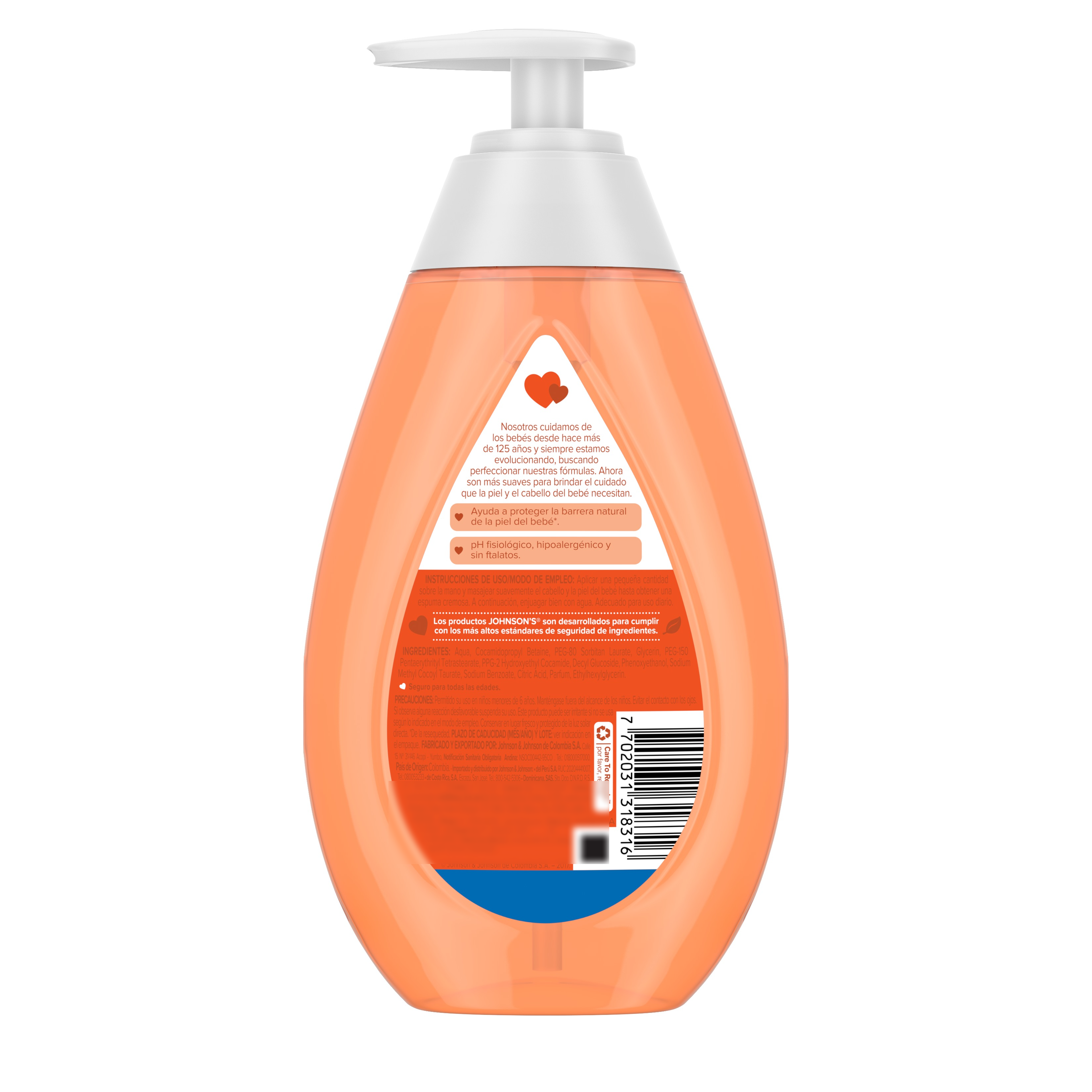 JABÓN LÍQUIDO BEBÉ JOHNSON'S® DE LA CABEZA A LOS PIES 400 ML - 3
