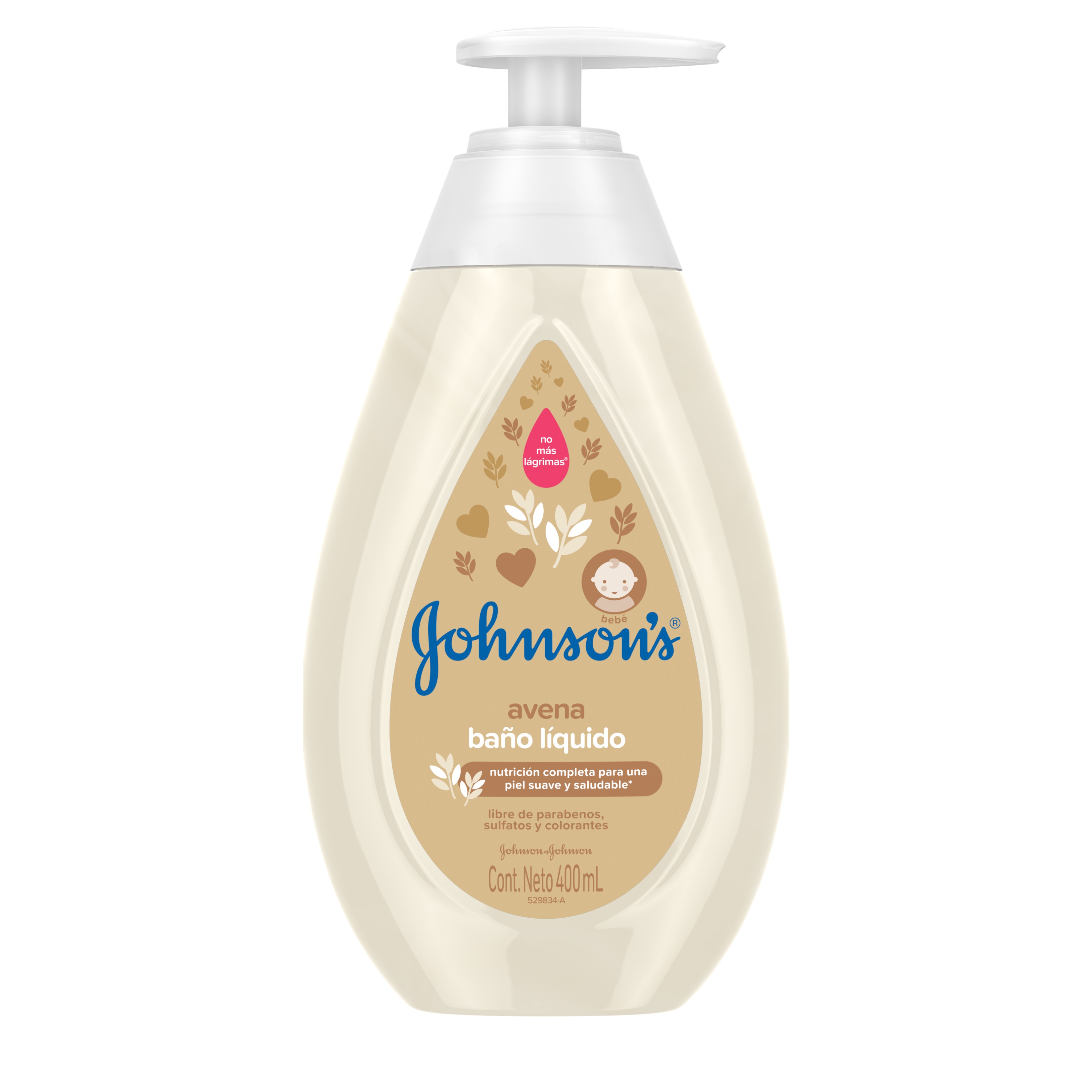 JABÓN LÍQUIDO PARA BEBÉ JOHNSON'S® AVENA X 400 ML. - 1