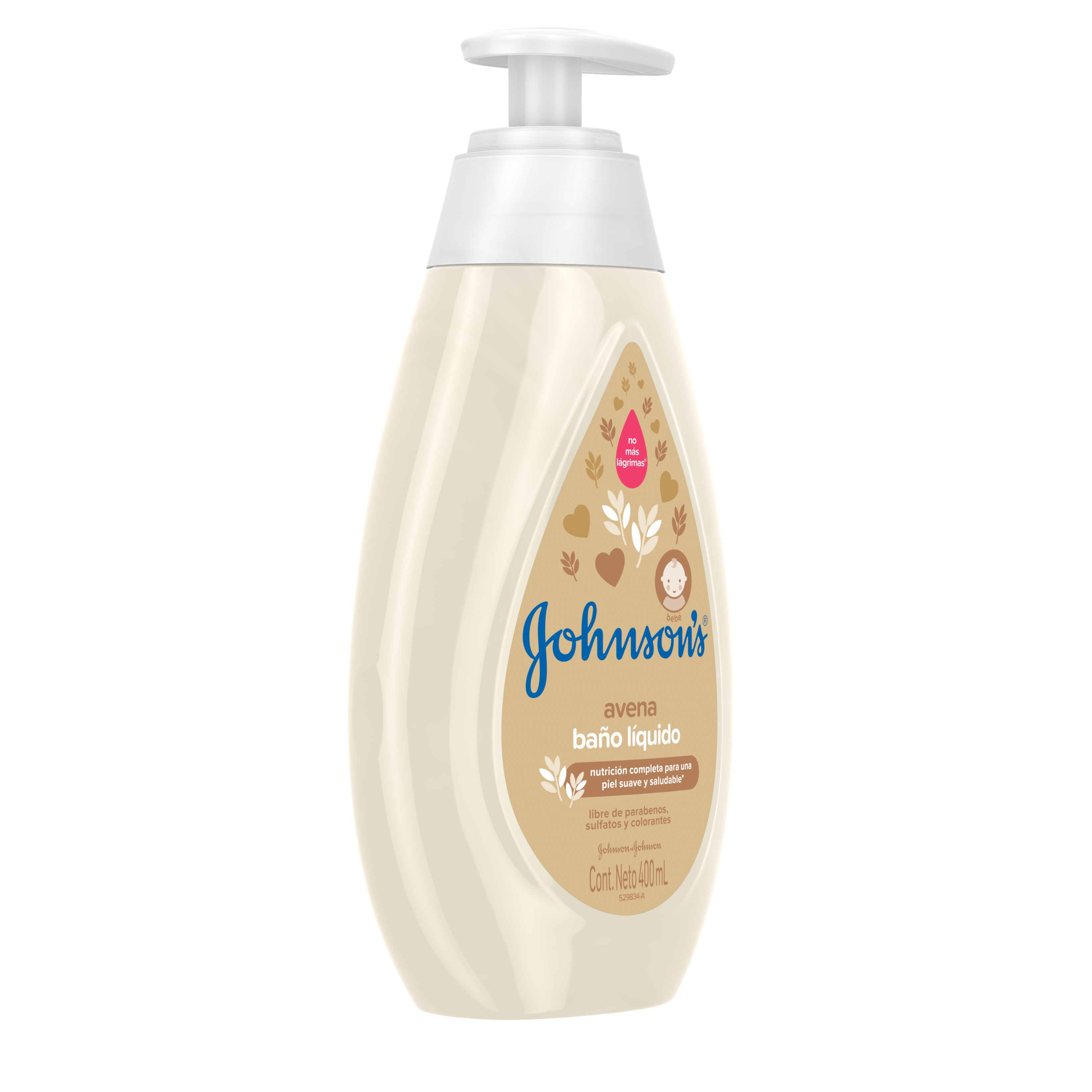 JABÓN LÍQUIDO PARA BEBÉ JOHNSON'S® AVENA X 400 ML. - 2
