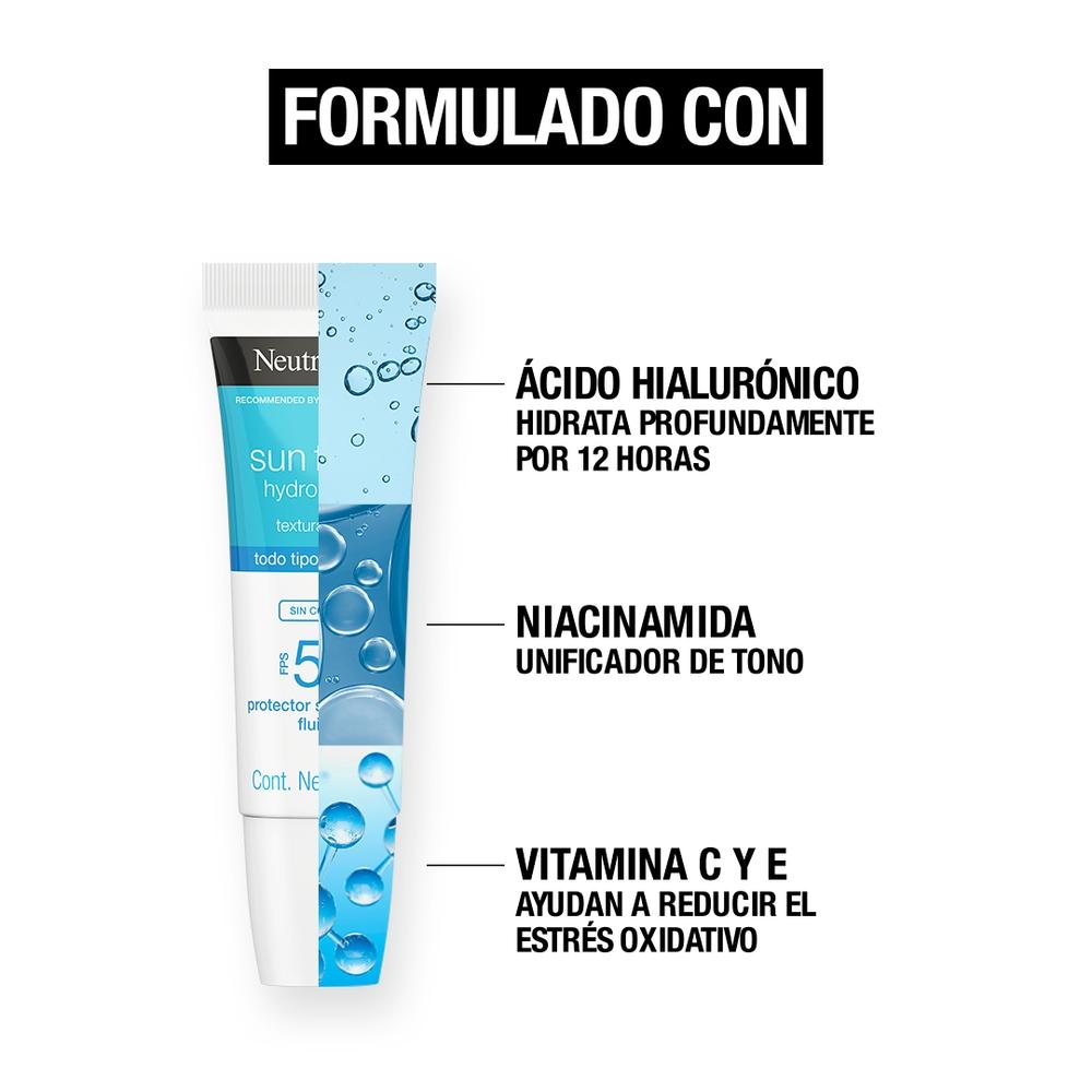PROTECTOR SOLAR NEUTROGENA HYDRO BOOST SIN COLOR FPS50 40ML - 4