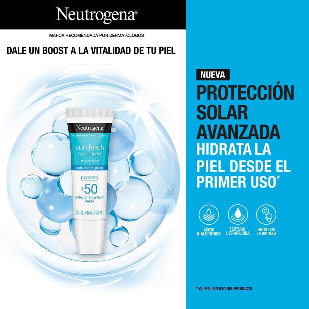 PROTECTOR SOLAR NEUTROGENA HYDRO BOOST SIN COLOR FPS50 40ML - 7