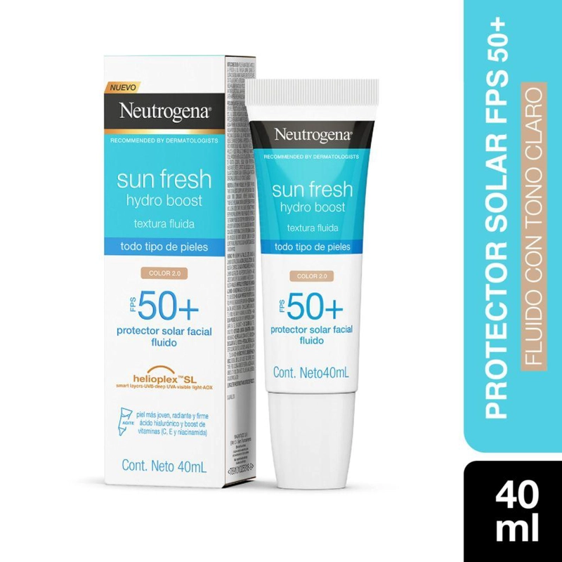 PROTECTOR SOLAR NEUTROGENA HYDRO BOOST TONO CLARO FPS50 40ML - 1