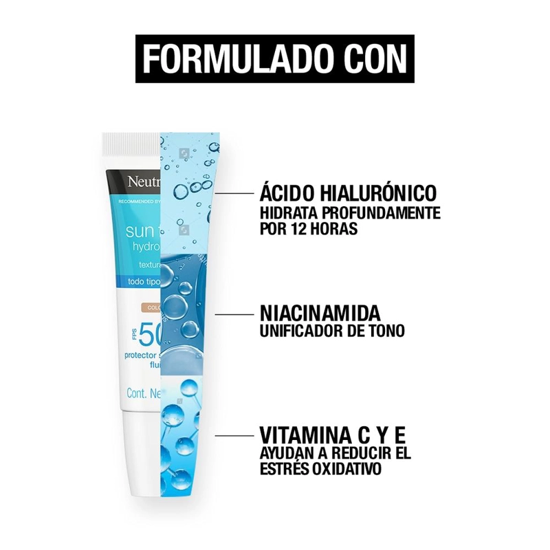 PROTECTOR SOLAR NEUTROGENA HYDRO BOOST TONO CLARO FPS50 40ML - 4