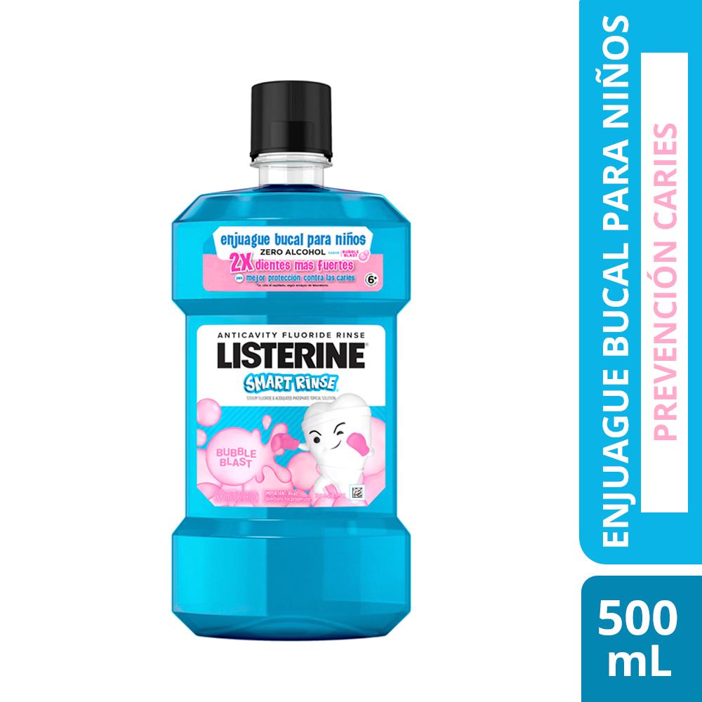 ENJUAGUE BUCAL PARA NIÑOS LISTERINE® SMART RINSE® 500ML - 1