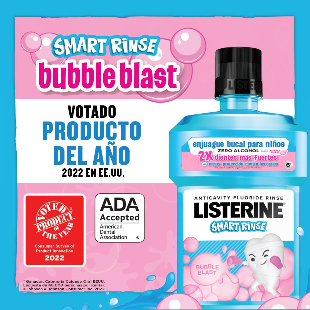 ENJUAGUE BUCAL PARA NIÑOS LISTERINE® SMART RINSE® 500ML - 5