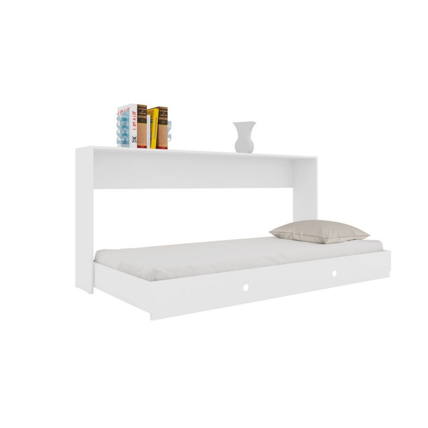 CAMA PLEGABLE HORIZONTAL 1 PLAZA AMÉRICA BLANCO - 1