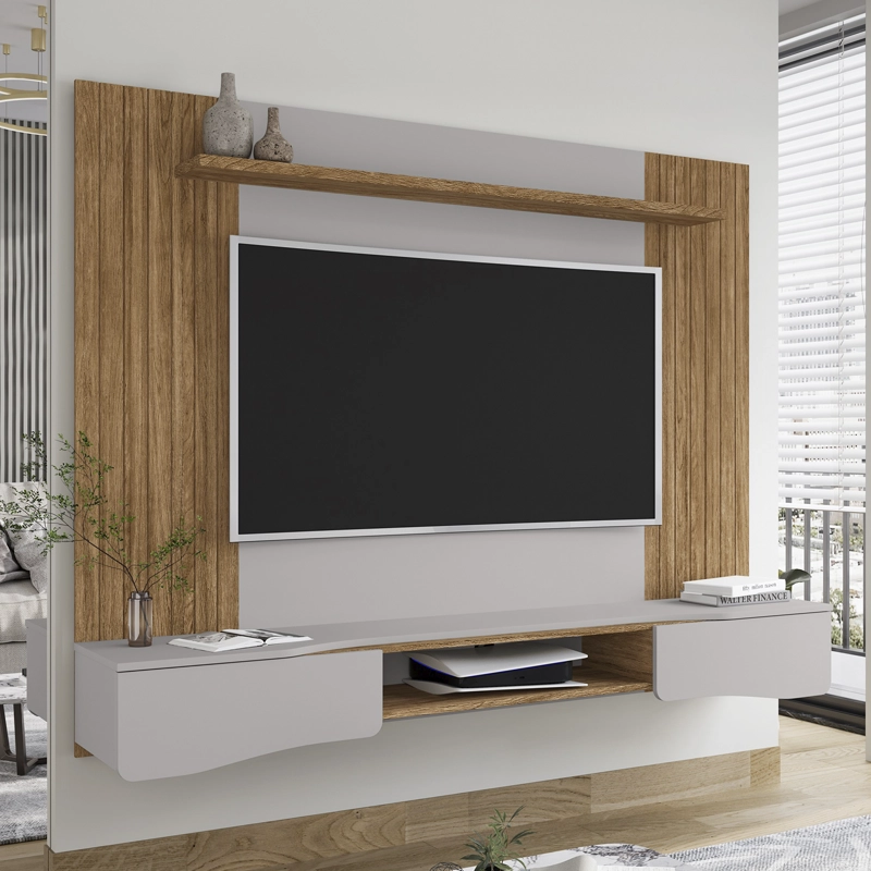 PANEL RACK TV 65' HOGA BUZIOS CANELA BLANCO INVIERNO - 1