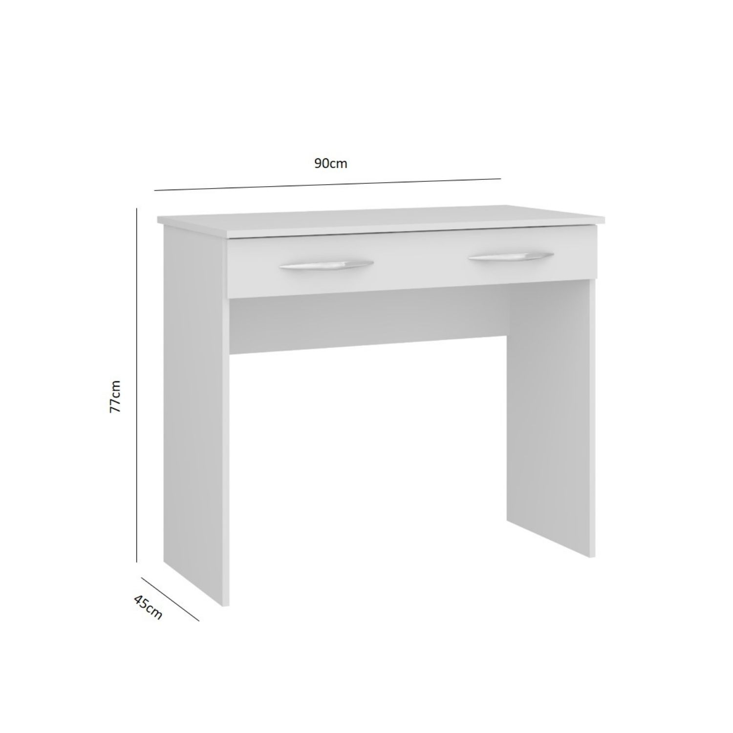ESCRITORIO SLIM 1 CAJÓN BLANCO - 3