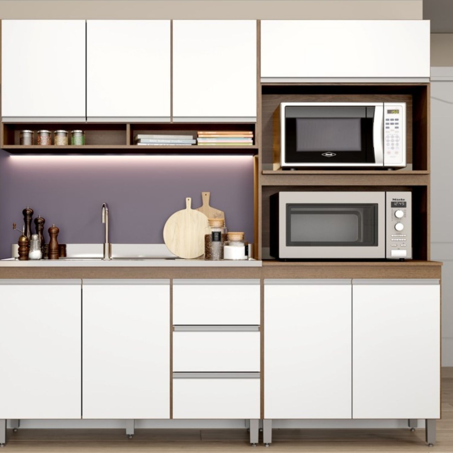 ESTANTE SABRINA AVELLANA BLANCO TX - 2