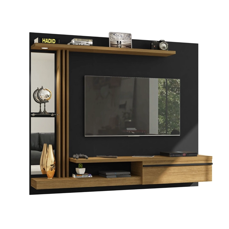 PANEL RACK HOGA DENVER MDP NEGRO TV 55' CANELA - 1