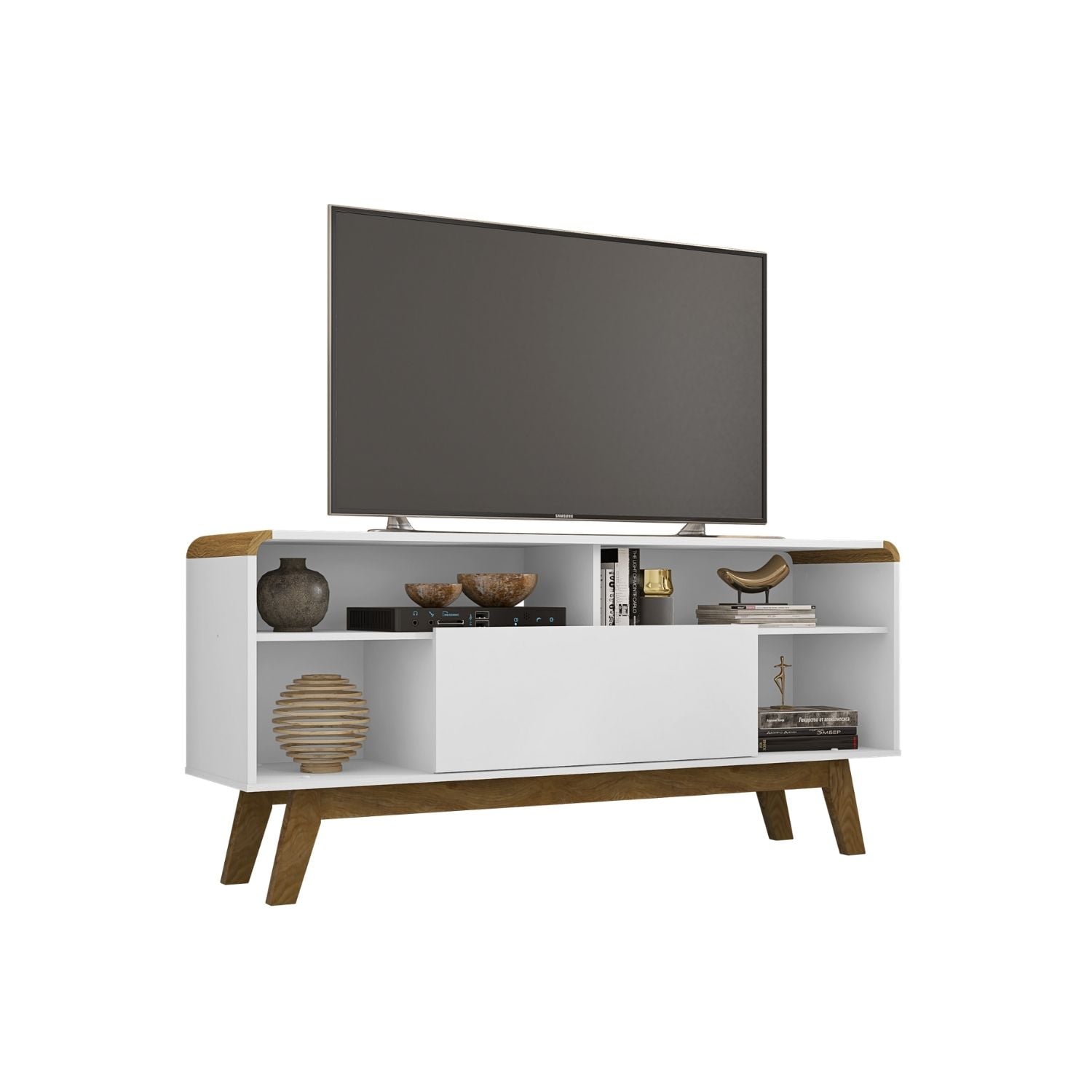 RACK TV HOGA LAZULI MDP BLANCO 55' - 1
