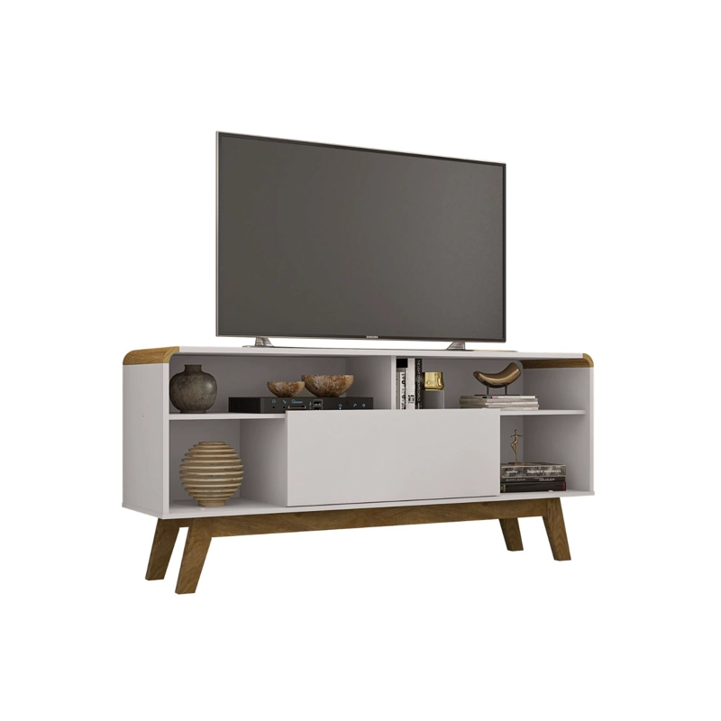 RACK TV HOGA LAZULI MDP BLANCO INVIERNO 55' - 1