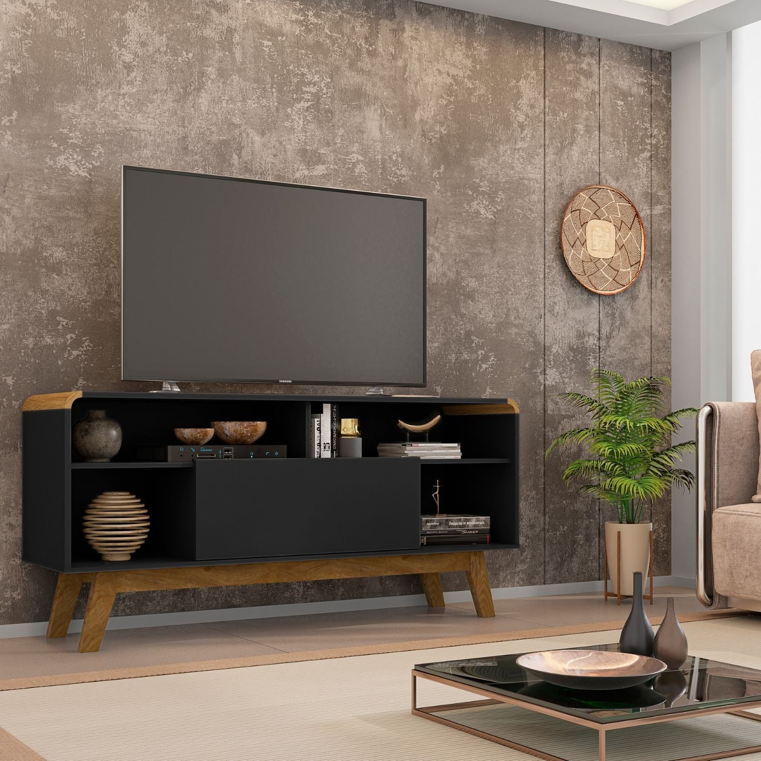 RACK TV 55' LAZULI NEGRO - 2