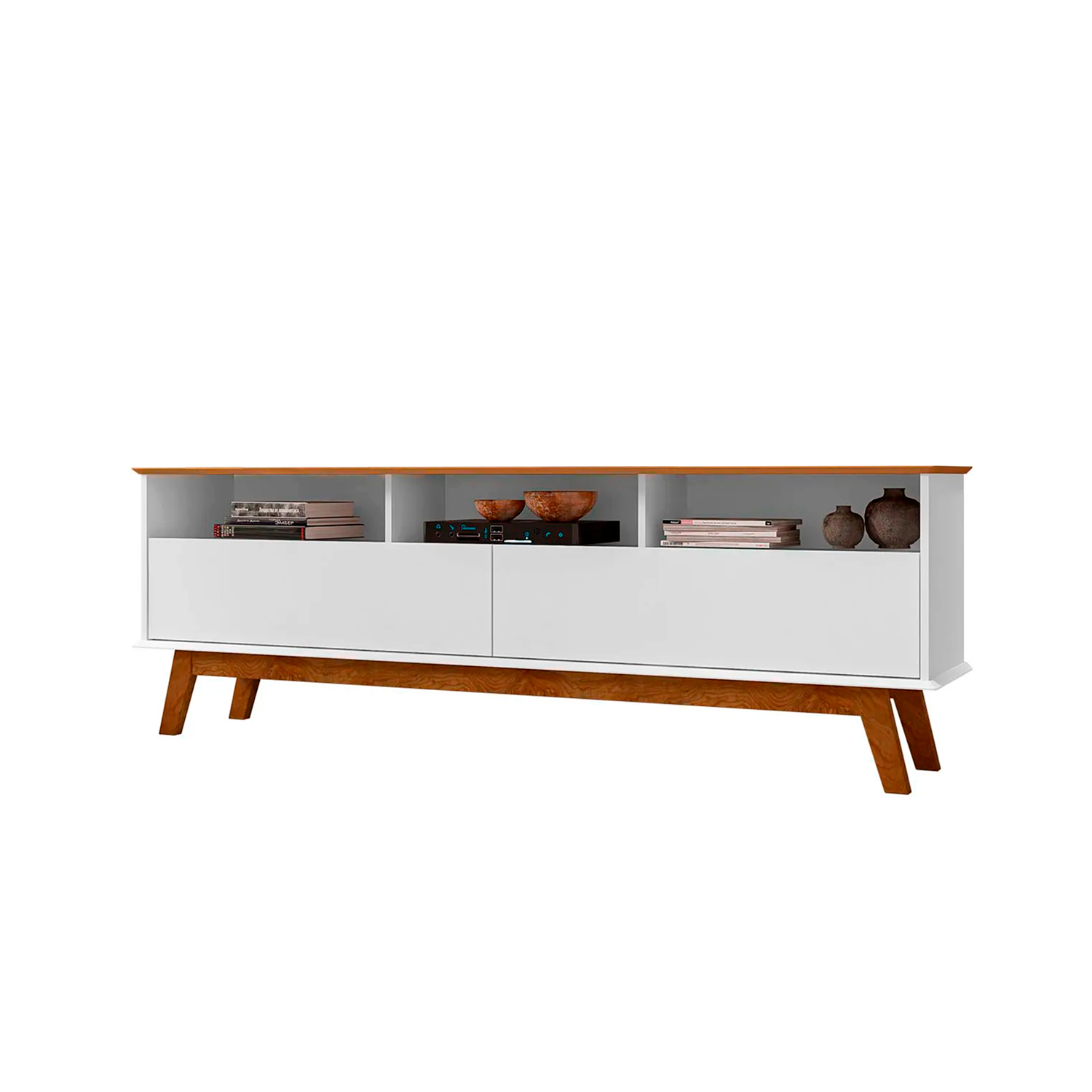 RACK TV HOGA ELEGANT MDP CANELA 65' BLANCO - 1