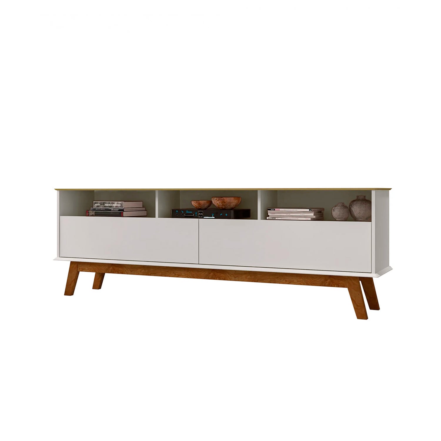 RACK TV HOGA ELEGANT MDP CANELA 65' BLANCO INVIERNO - 1