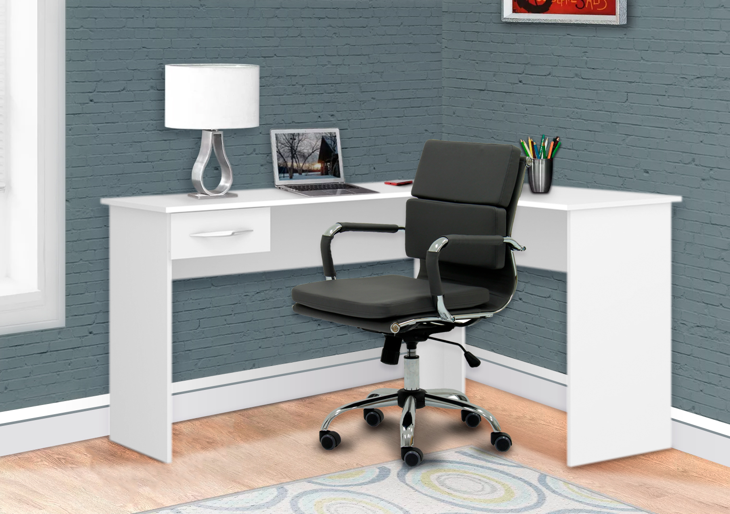 ESCRITORIO SLIM ESQUINERO BLANCO - 2