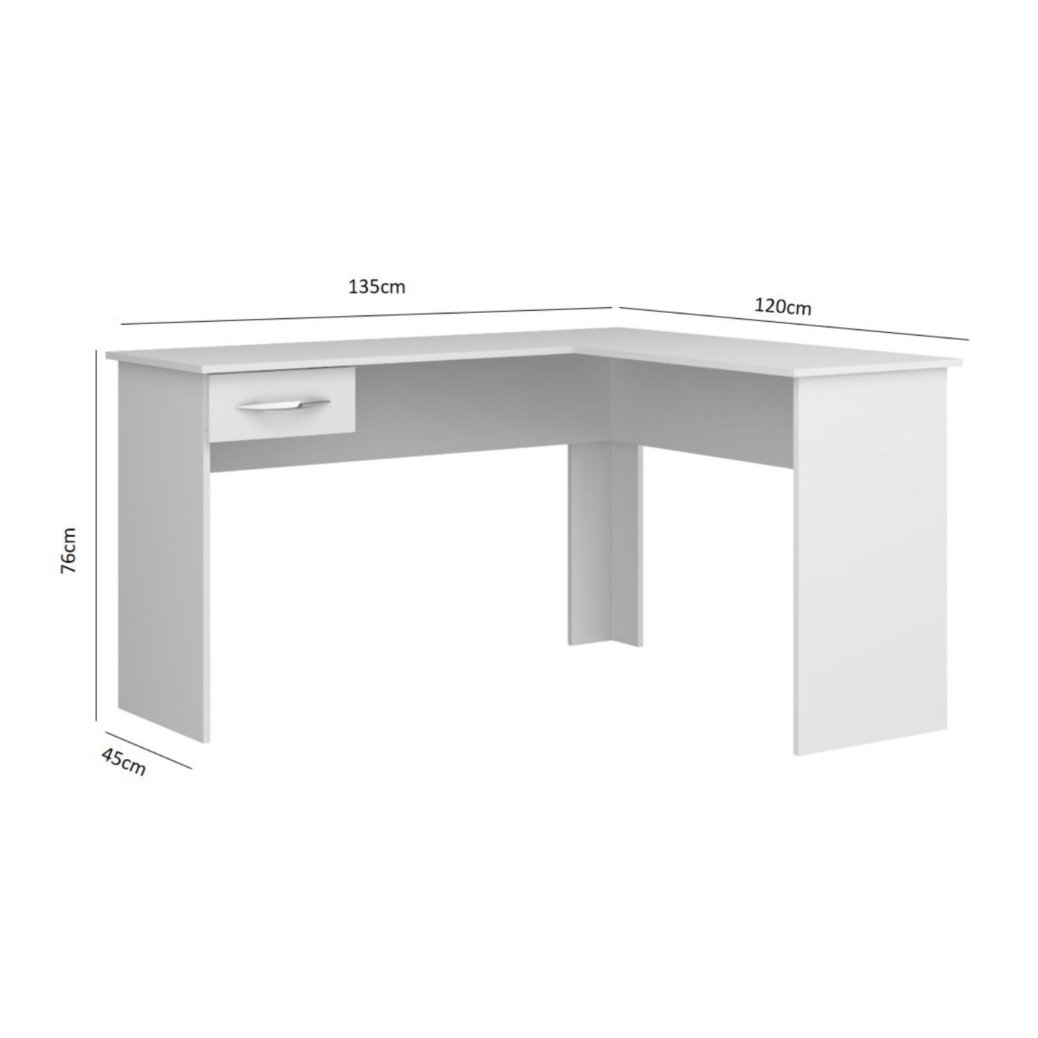 ESCRITORIO SLIM ESQUINERO BLANCO - 3