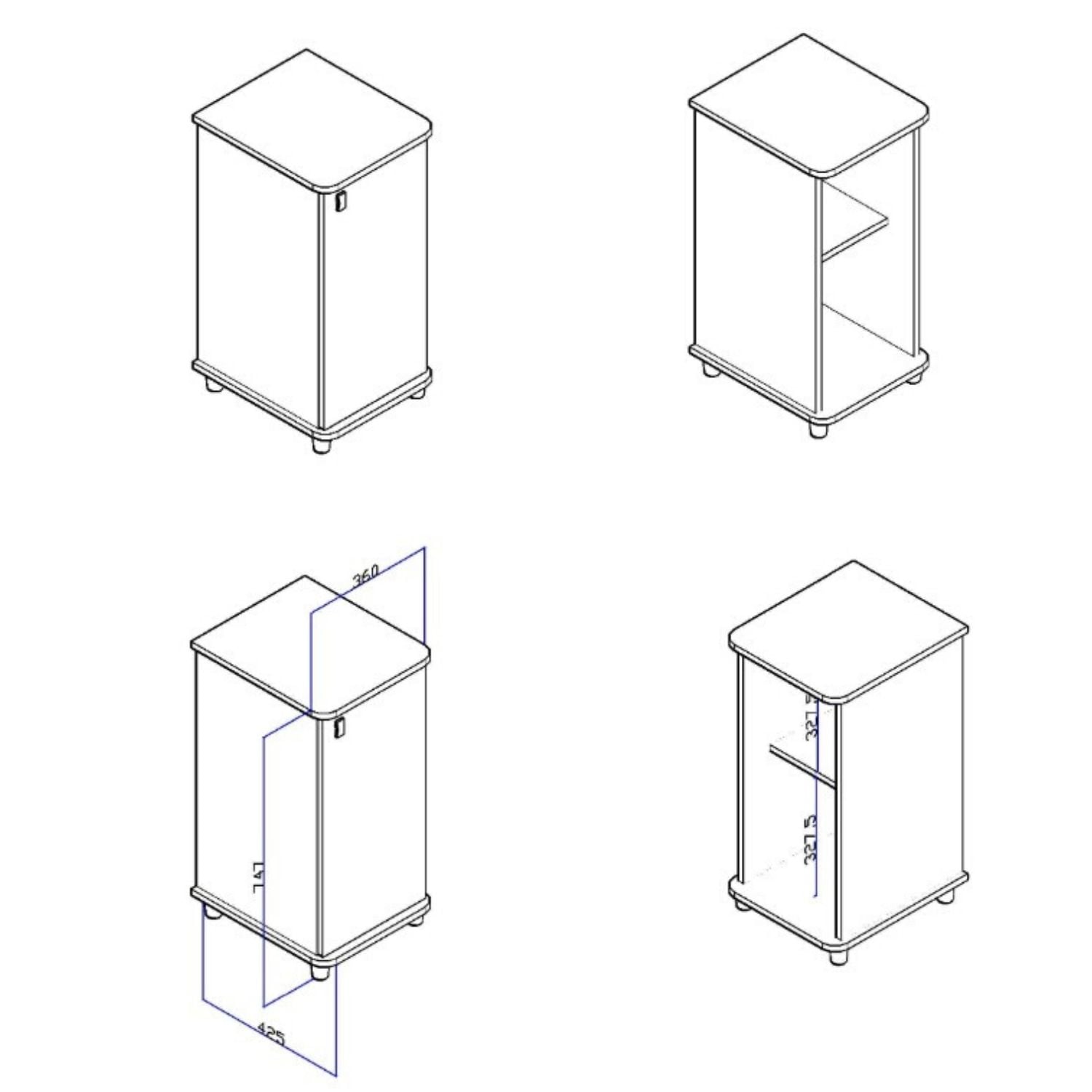 MUEBLE HOGA MDP BLANCO BIDÓN CAMILA - 3