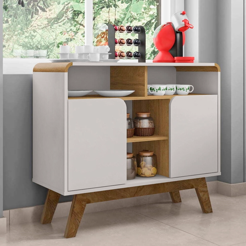 APARADOR HOGA BERILO BUFFET BLANCO INVIERNO CANELA - 2