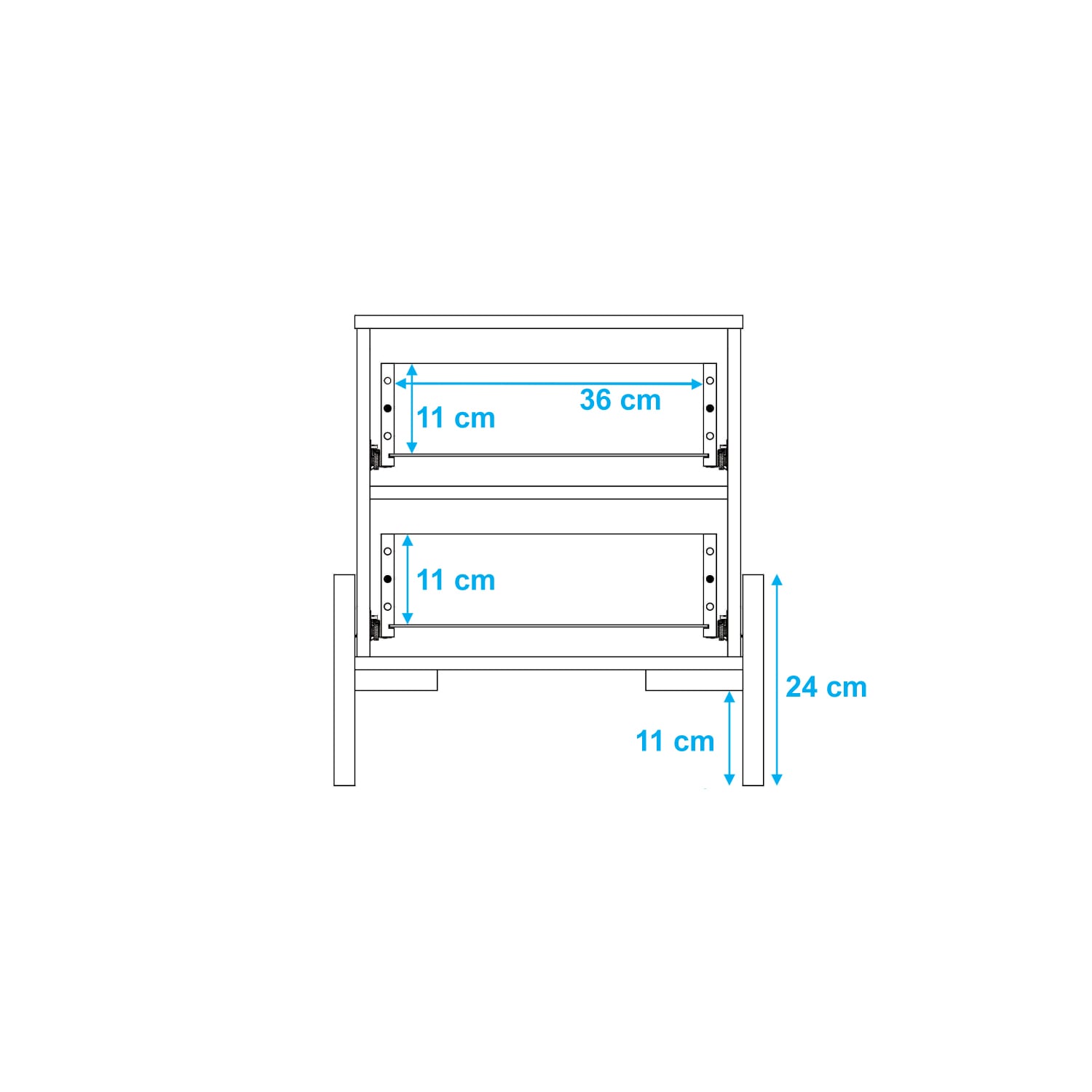 VELADOR HOGA CORNER MDP 2 CAJONES BLANCO - 5