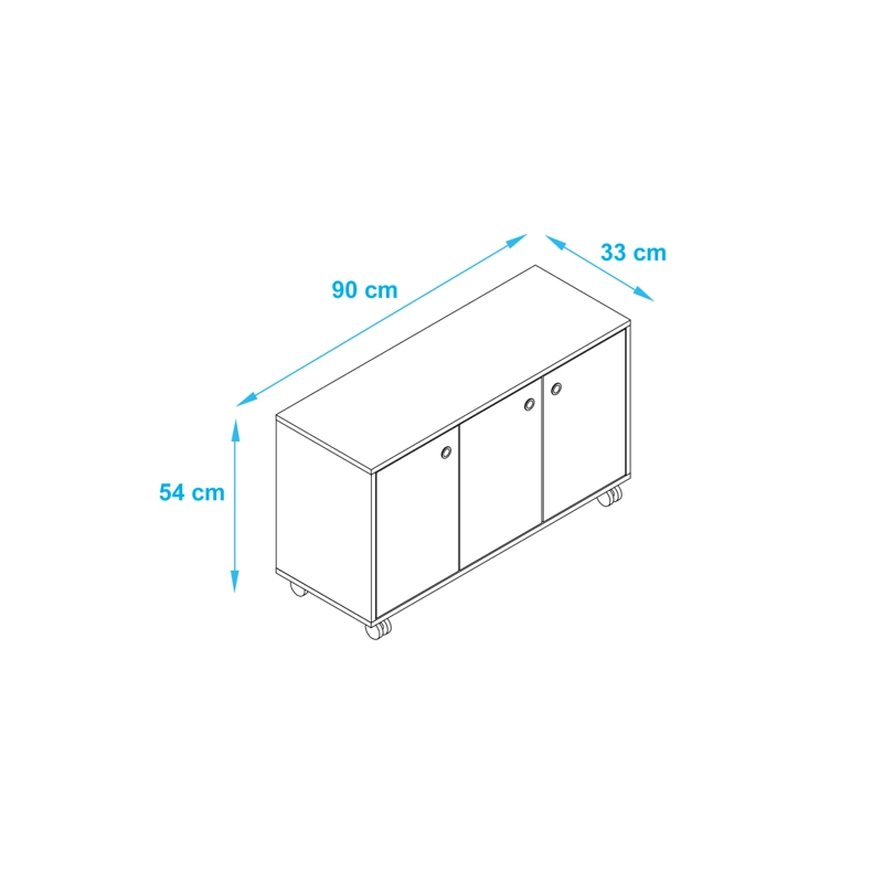 MUEBLE 3 PUERTAS MULTI BLANCO - 3