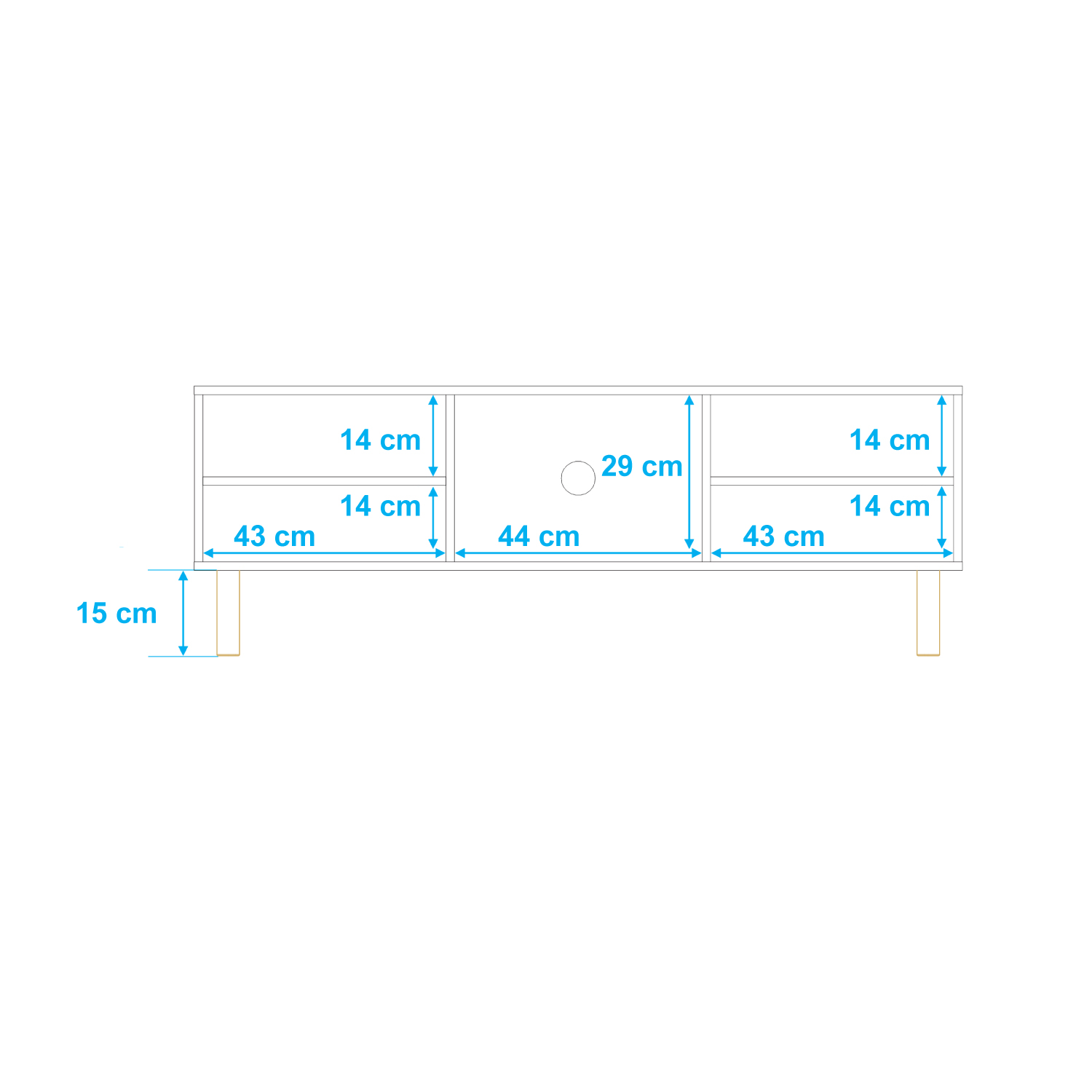 RACK TV HOGA EASY MDP BLANCO 55' - 5