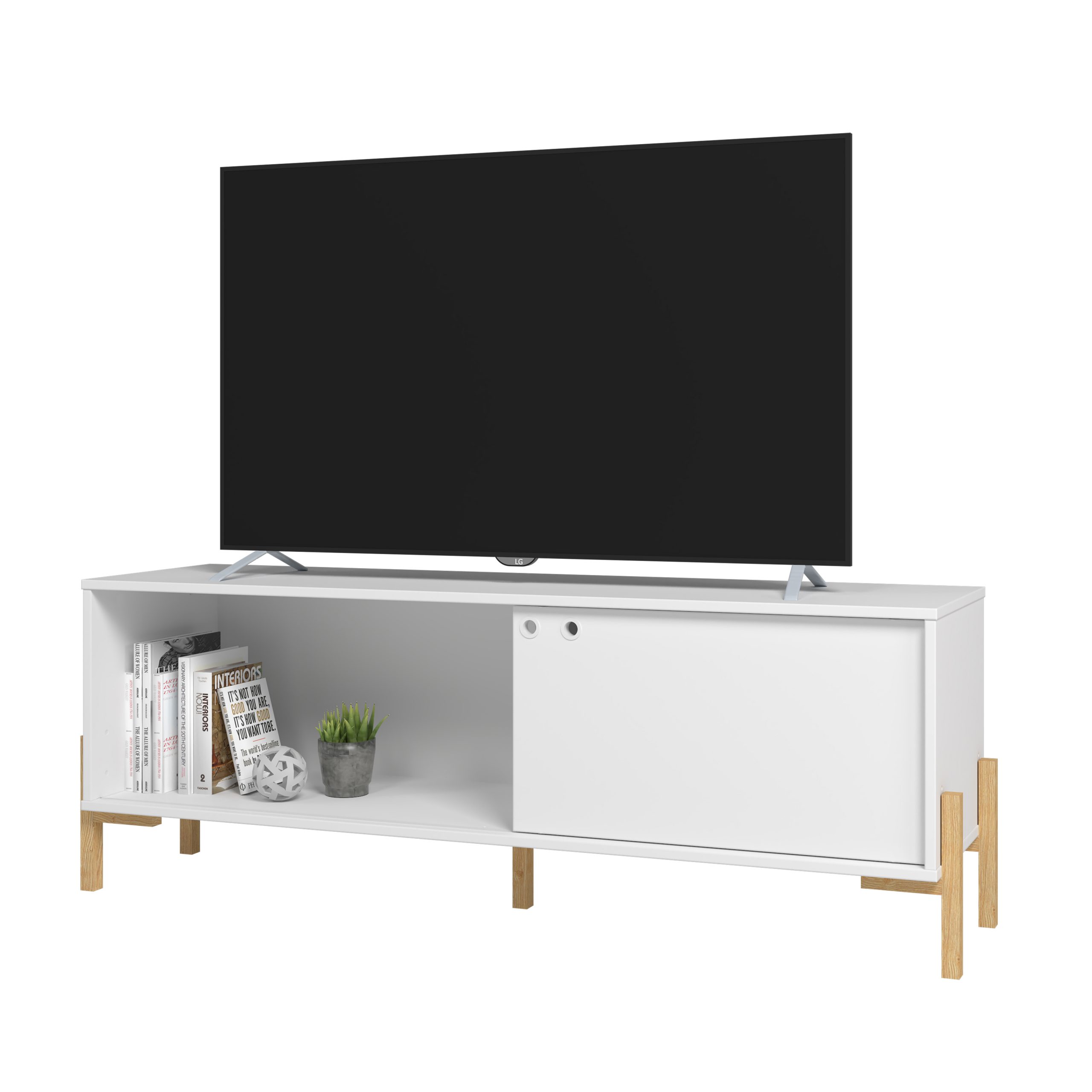 RACK TV HOGA CORNER MDP BLANCO 50' - 4