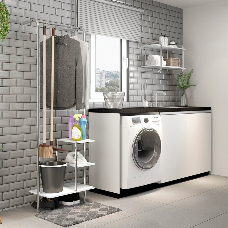 MUEBLE MULTIUSO CONNECT BLANCO CROMADO - 2
