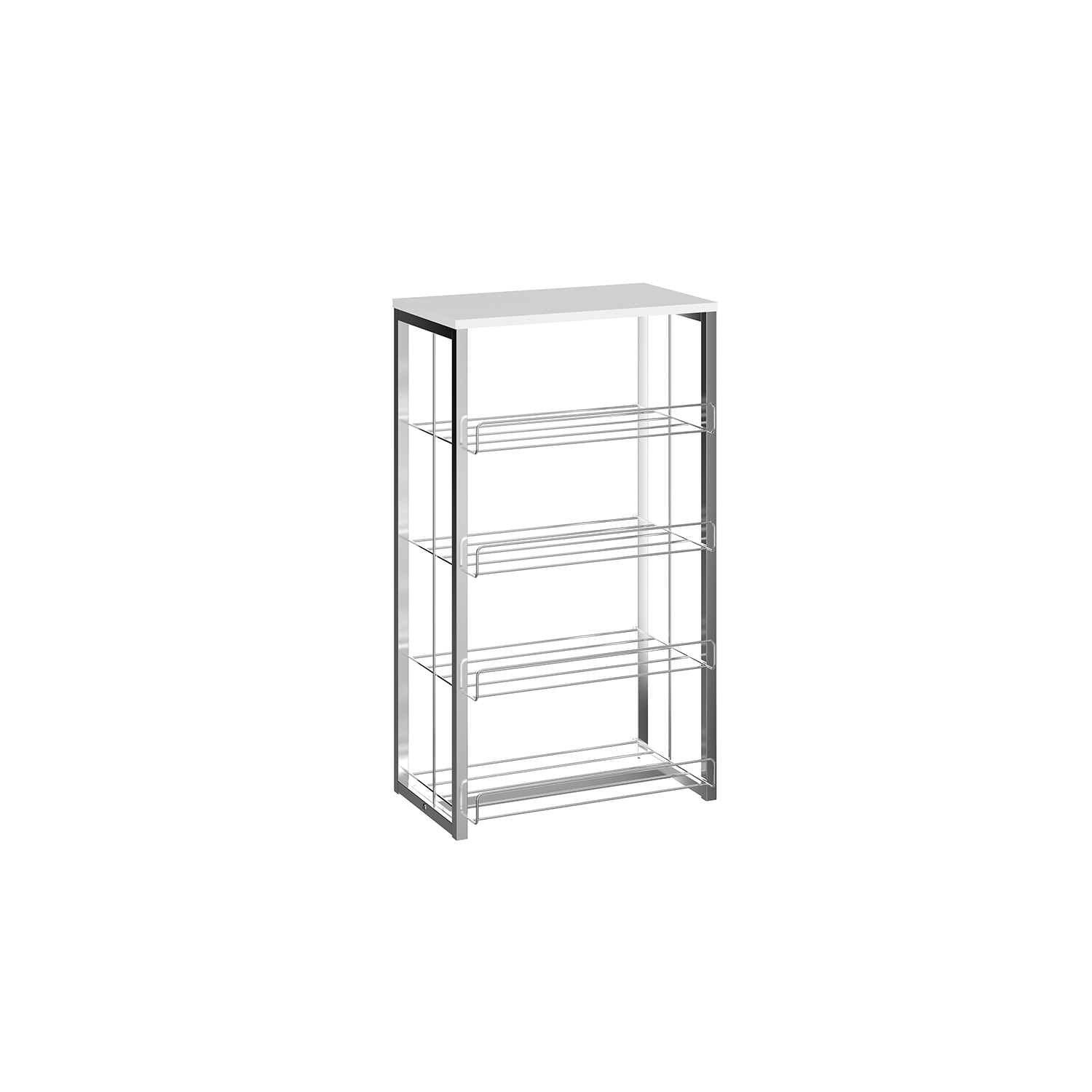 ESTANTE MULTIUSO HOME DESIGN BLANCO CROMADO - 1
