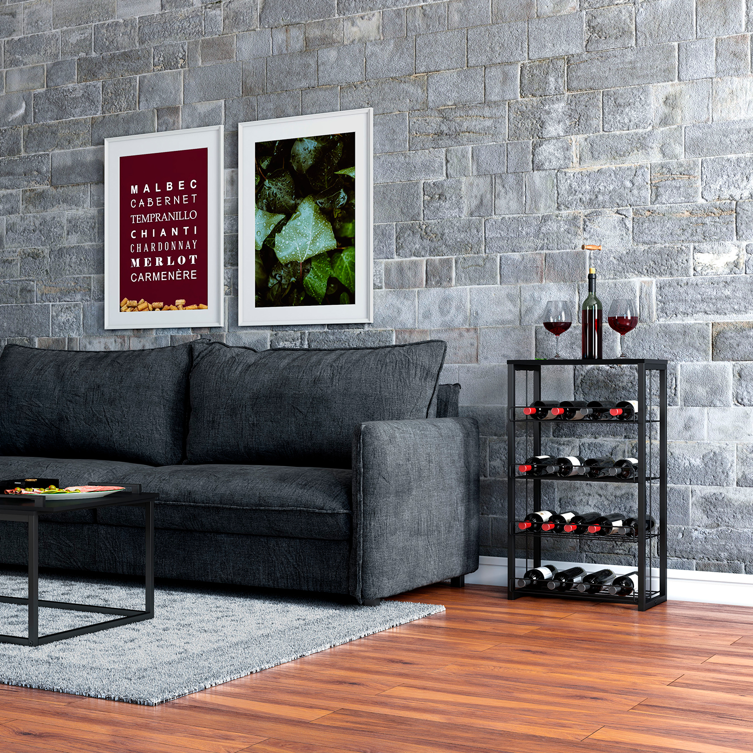 ESTANTE MULTIUSO HOME DESIGN NEGRO MATE - 2